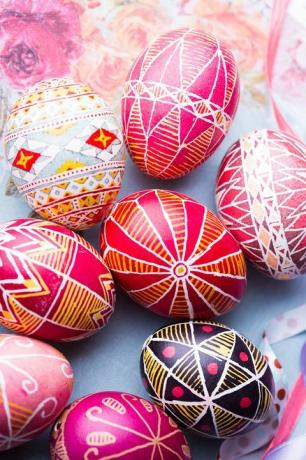 kaunis pääsiäismuna Pysanka käsintehty - ukrainian traditional'n