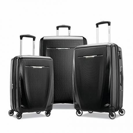 Samsonite Winfield 3 DLX kovalla puolella laajennettava matkalaukku pyöräillä 3-osainen setti 