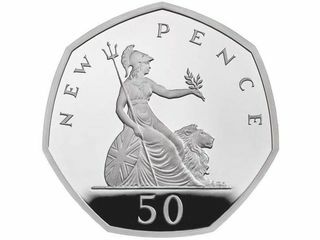 50p uusi Pence Britannia -kuvakuva