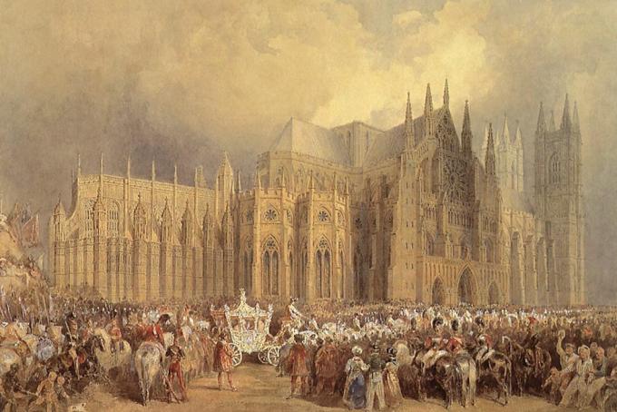 mkp7ab kuningas William IV: n kruunauskäsittely 1834 kuva otettu 1834 tarkka päivämäärä tuntematon
