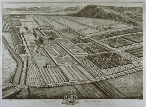 Puutarhat osoitteessa Chatsworth c.1699