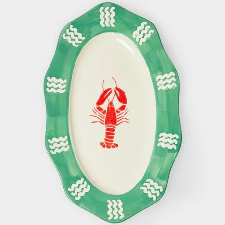 Azur Lobster Green keraaminen lautanen