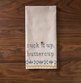 Ime sitä Buttercup-lautasen pyyhe