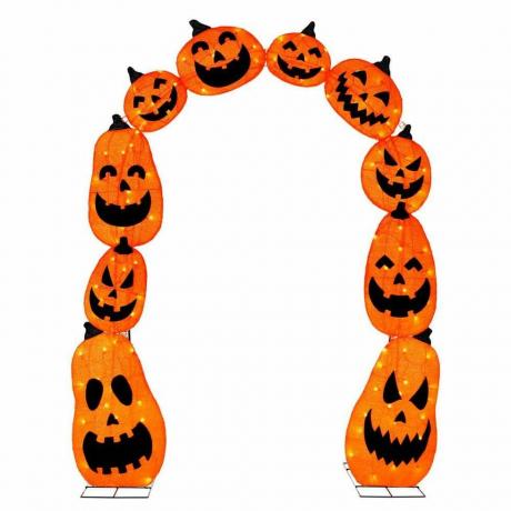 7,5 jalkaa Tinsel Plug-In LED Pumpkin Archway