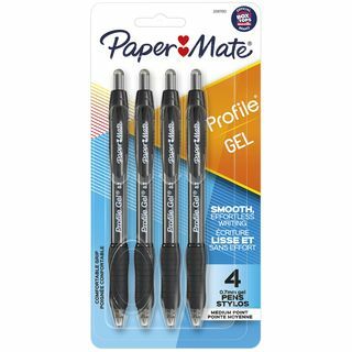 Paper Mate -profiili sisäänvedettävät geelikynät, 4 kpl