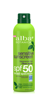 Alba Botanica Suncare tuoksuvapaa kirkas spray SPF50 177ml