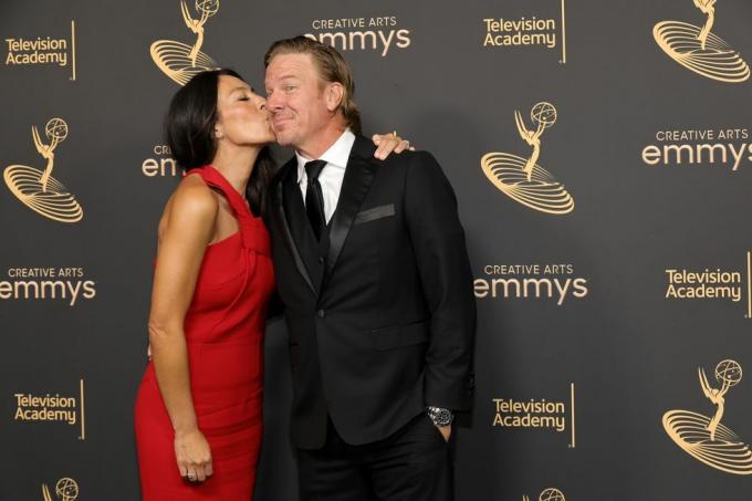 joanna gaines ja chip gaines osallistuvat vuoden 2022 Creative Arts Emmy -kilpailuun microsoft-teatterissa 3. syyskuuta 2022 los angelesissa, kaliforniassa valokuva: amy sussmangetty images