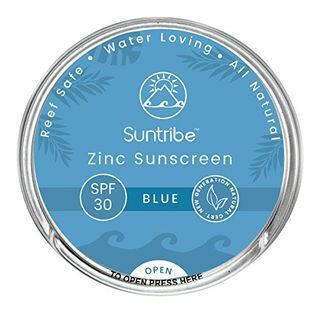 Suntribe Mineral Sports & Face aurinkovoide - SPF 30 - All Natural - 100% sinkki - Reef Safe - 4 ainesosaa - Vedenkestävä (45 g) (sininen)