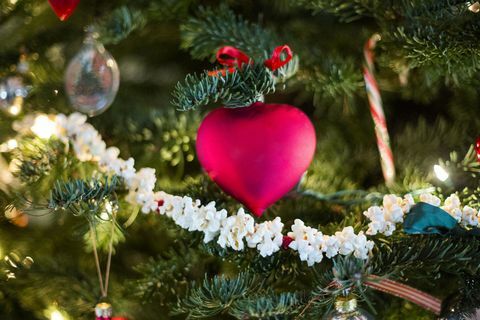 joulu sydän koriste puu