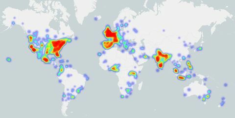 Twitter-lämpökartta - muovisaasteet - thunderbombsurf.com