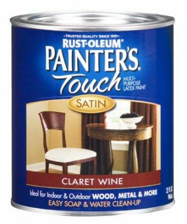 Rust-Oleum -maalarit Touch Quart Latex, Satin Claret -viini