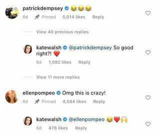 Greyn anatomian fanit ovat järkyttyneitä Kate Walshin ja Patrick Dempseyn instagram -vaihdon jälkeen