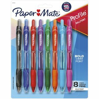 Paper Mate -profiili sisäänvedettävät kuulakärkikynät, 8 kpl