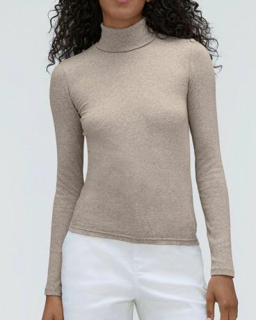 Pima Micro-Rib Turtleneck