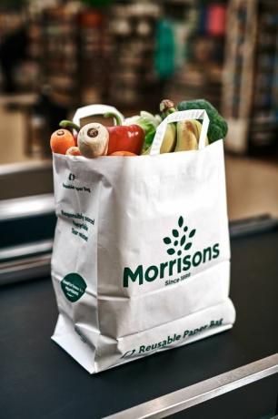 Uudelleen käytettävä paperipussi - Morrisons tuo markkinoille Yhdysvaltain tyylin paperikassit vähentääkseen muovin käyttöä