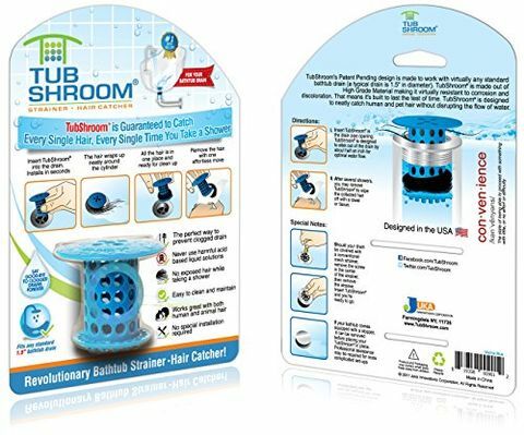 TubShroom -suojasuojasuihku suihkukäyttöisten hiussieppaajien hiussuodattimelle (saatavana 4 värinä)