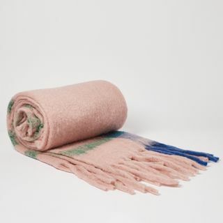 Cleo Pink Striped Throw