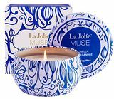 La Jolíe Muse Citronella kynttilähyttys hyönteismyrkky 100% soijavahamatka Tina sisä- ja ulkokäyttöön 45 tuntia