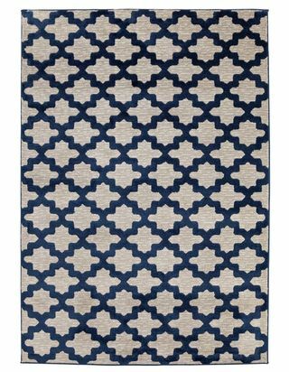 Argos Home Trellis Matto - 120x170cm - Navy